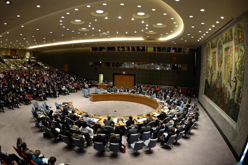 A view of the Security Council during a meeting at the United Nations on July 21, 2014 in New York. -- PHOTO: AFP