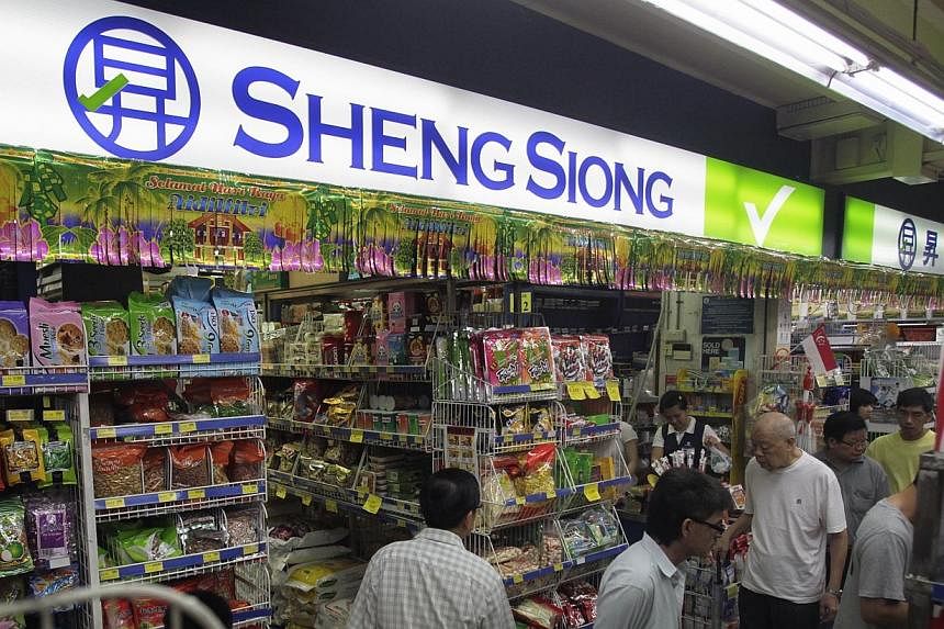 Supermarket operator Sheng Siong Group rang up a 30.3 per cent rise in net earnings to $11.1 million for the second quarter. -- PHOTO: ST FILE&nbsp;