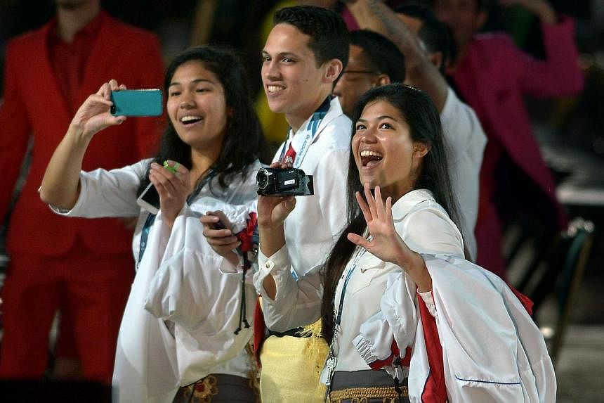 The opening ceremony of the 2014 Commonwealth Games at Celtic Park in Glasgow on July 23, 2014. -- ST PHOTO: KUA CHEE SIONG