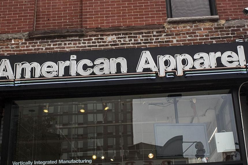 An American Apparel store is seen in New York City on June 19, 2014. -- PHOTO: AFP