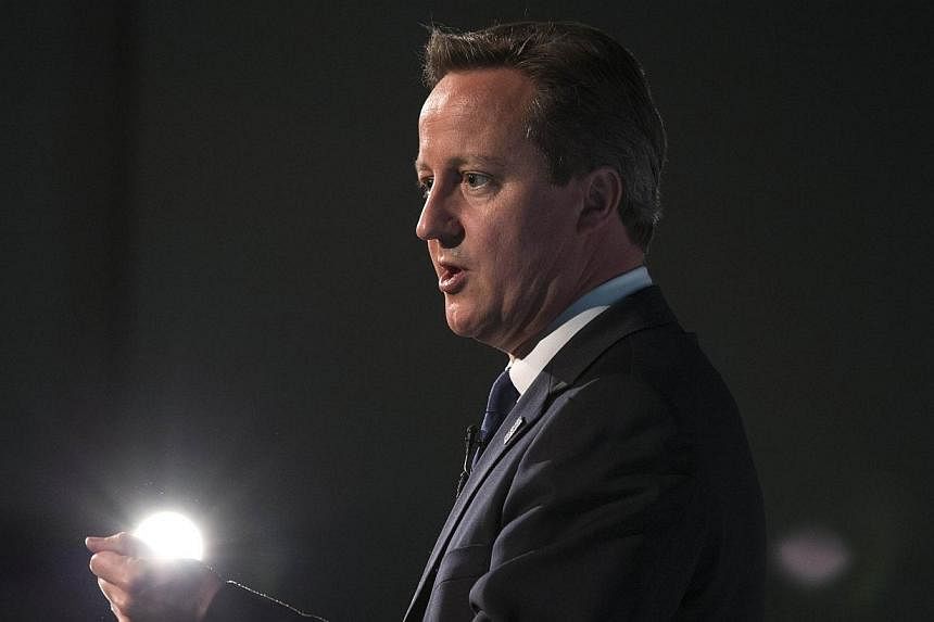 British Prime Minister David Cameron gestures as he speaks at the 'Girl Summit 2014' in Walworth Academy on July 22, 2014 in London, England.&nbsp;The loss of Malaysian Airlines Flight MH17 must prove a catalyst for changing Russia's approach and end