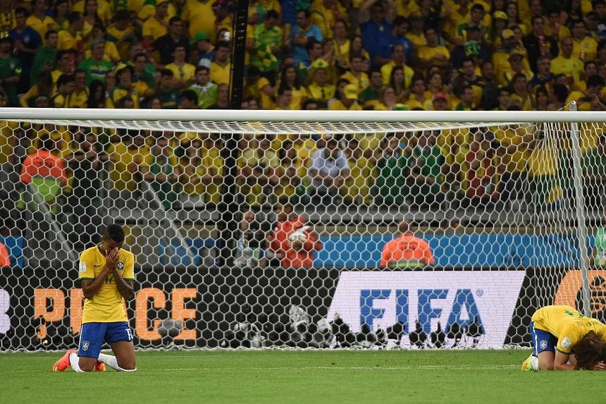 Two Brazilian players crushed by their team's World Cup semi-final defeat against Germany earlier this month in Brazil. What happened with the Brazilian team is a classic illustration of the Yerkes-Dobson law, where moderate levels of anxiety improve
