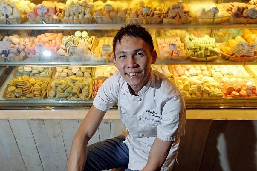 SEAH KWANG PENG Mr Lin Weixian, 29, founder of Bonheur Patisserie, graduated from a CET Centre established by the WDA.