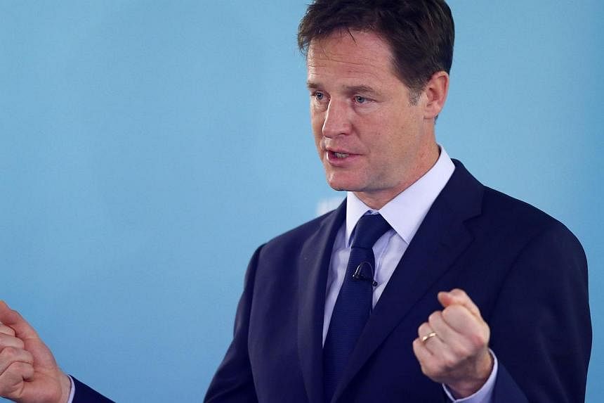 Britain's Deputy Prime Minister Nick Clegg said that&nbsp;Russia should forfeit the right to stage the 2018 World Cup Finals following the destruction of the Malaysian Airlines jet in Ukraine. -- PHOTO: REUTERS