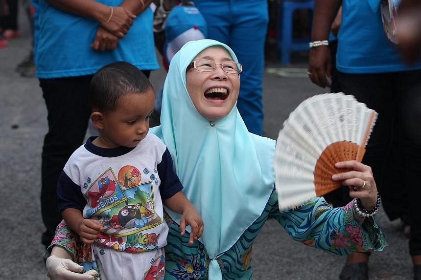 Dr Wan Azizah Wan Ismail, President of Parti Keadilan Rakyat (PKR), during an election campaign in March for the Kajang state seat in Selangor which she eventually won.&nbsp;Dr Wan Azizah, who is the wife of opposition leader Anwar Ibrahim, says it i
