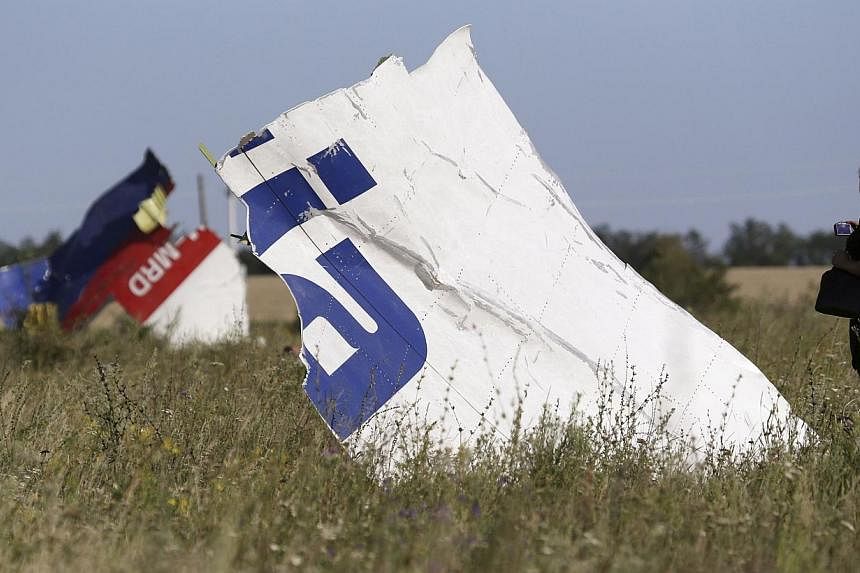 A woman takes a photograph of wreckage at the crash site of Malaysia Airlines Flight MH17 near the village of Hrabove (Grabovo), Donetsk region on July 26, 2014.&nbsp;The Netherlands or Malaysia are likely to try those responsible for the downing in 