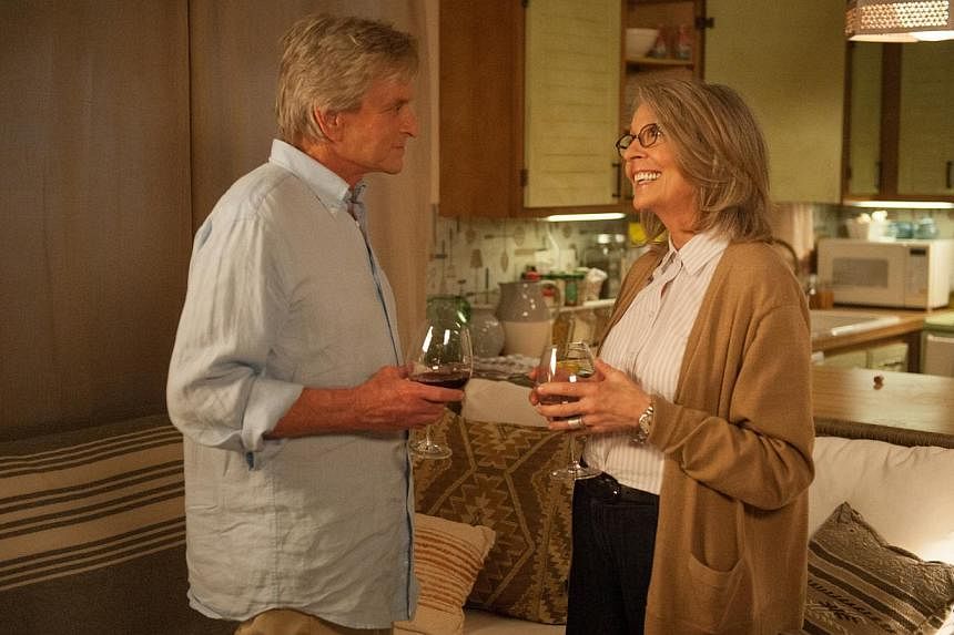 Michael Douglas pulls it off as the cantankerous real estate agent who finally falls for Diane Keaton’s (both above) lounge singer. -- PHOTO: SHAW