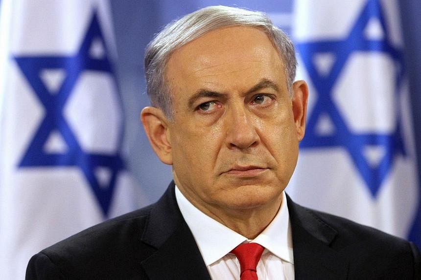 Israeli Prime Minister Benjamin Netanyahu pauses during a press conference at the Defence Ministry in Tel Aviv on July 28, 2014.&nbsp;Prime Minister Benjamin Netanyahu said on Thursday that Israel was determined, regardless of ceasefire efforts, to c