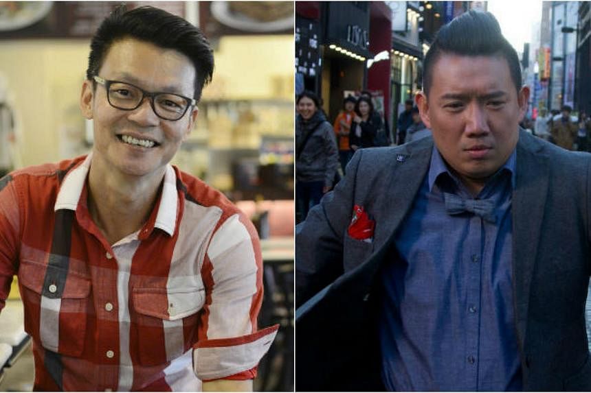 Singapore's comedy king Mark Lee (left) will be paired with Hong Kong's comedy king Chapman To in upcoming local flick King Of Mahjong. -- PHOTOS: DESMOND LIM/SHAW ORGANISATION