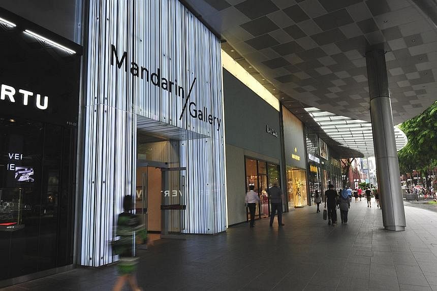 Cutting property expenses helped OUE Hospitality Trust, which owns the Mandarin Gallery along Orchard Road, &nbsp;post distributions that were higher than forecast for the second quarter of the year. -- ST FILE PHOTO