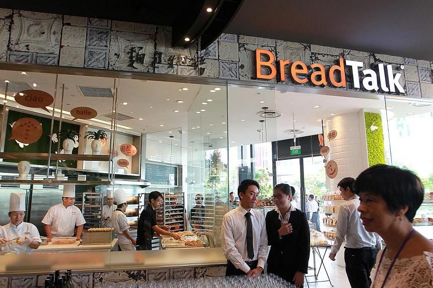 Restaurant and bakery group BreadTalk Group has signed a agreement with Thailand's Minor Food Group to set up a 50:50 joint venture to operate a bakery business under name of BreadTalk Thailand. -- PHOTO: ST FILE