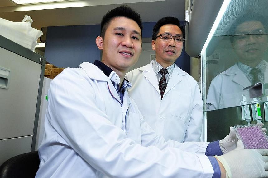 Dr Eugene Ho (left) and Associate Professor Fred Wong hope to launch clinical trials in two years.