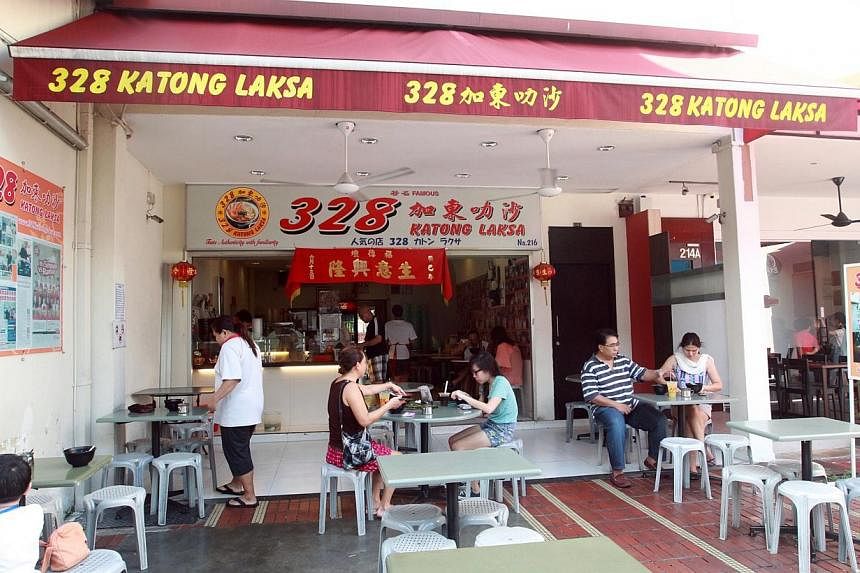 A file photo of 328 Katong Laksa eatery in Katong. -- PHOTO: ZAOBAO