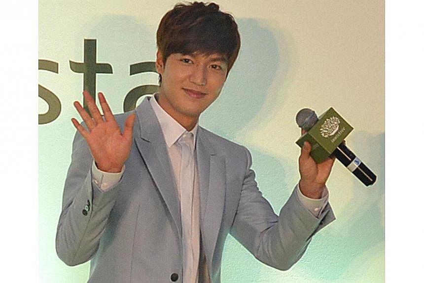 Korean star Lee Min Ho at the Innisfree Festa press conference at the Pan Pacific Singapore hotel on Dec 17, 2013. -- PHOTO: THE NEW PAPER FILE