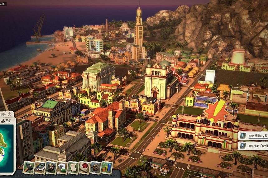 A screenshot of computer game Tropico 5.&nbsp;Thailand's junta has banned a computer game which allows players to craft their own military dictatorship in a fictional paradise where "sunny beaches and political corruption" co-exist, authorities said 