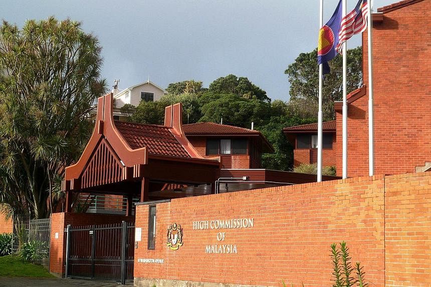 This general view shows the exterior of the High Commission of Malaysia building in Wellington on July 1, 2014.&nbsp;Malaysia said on Tuesday, Aug 5, that it was "making arrangements" to send a diplomatic staff member back to New Zealand to face sexu