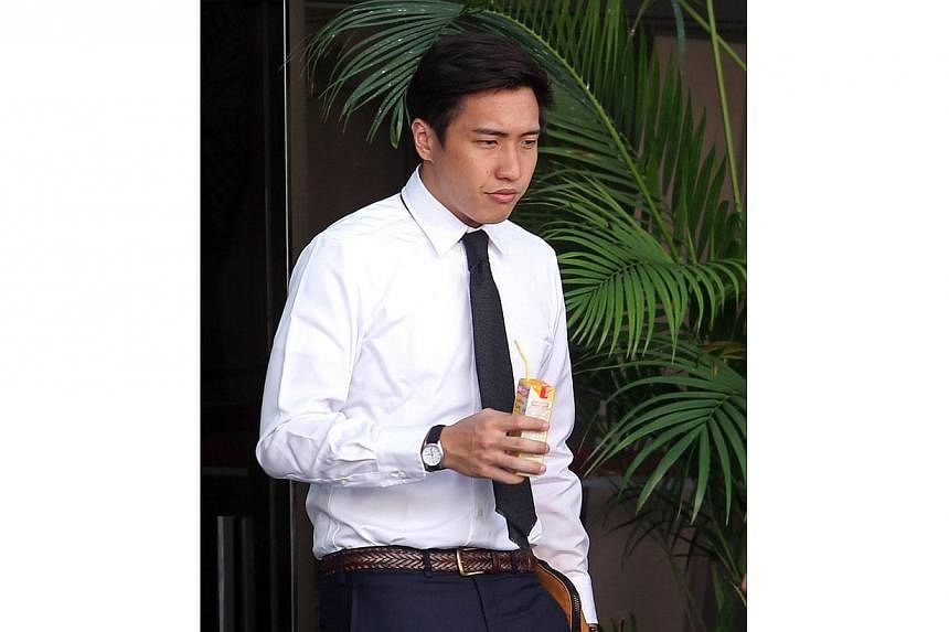 Senior sales and marketing executive Leon Liang Yiwei,&nbsp;who recorded upskirt videos of two women in a supermarket, was jailed for four weeks on Wednesday. -- PHOTO: ST FILE