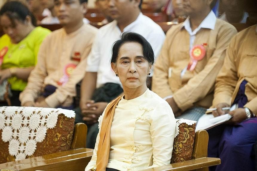 Myanmar's opposition said on Wednesday almost five million people had signed a petition seen as a step towards ending a constitutional ban on veteran activist Aung San Suu Kyi running for president. -- PHOTO: AFP
