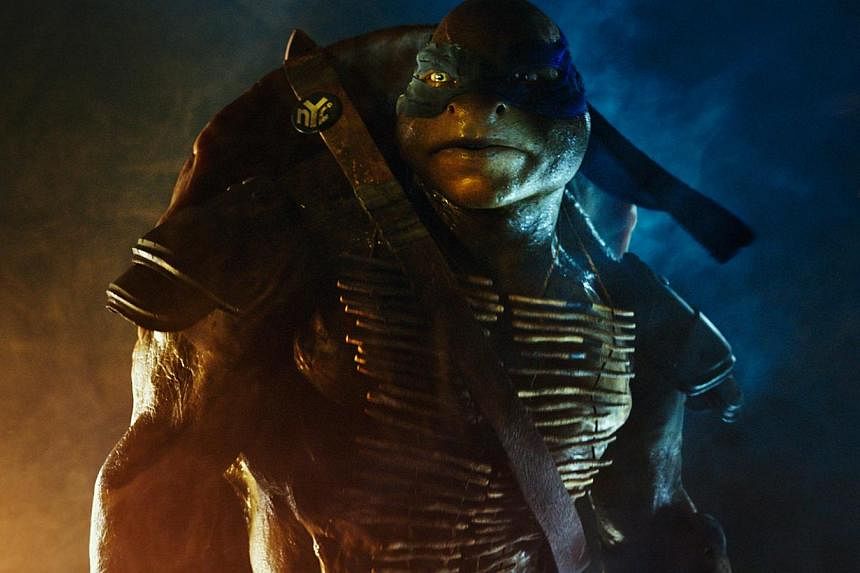 The blue-masked Leonardo leads a team of mutant ninja turtles in fighting crime.