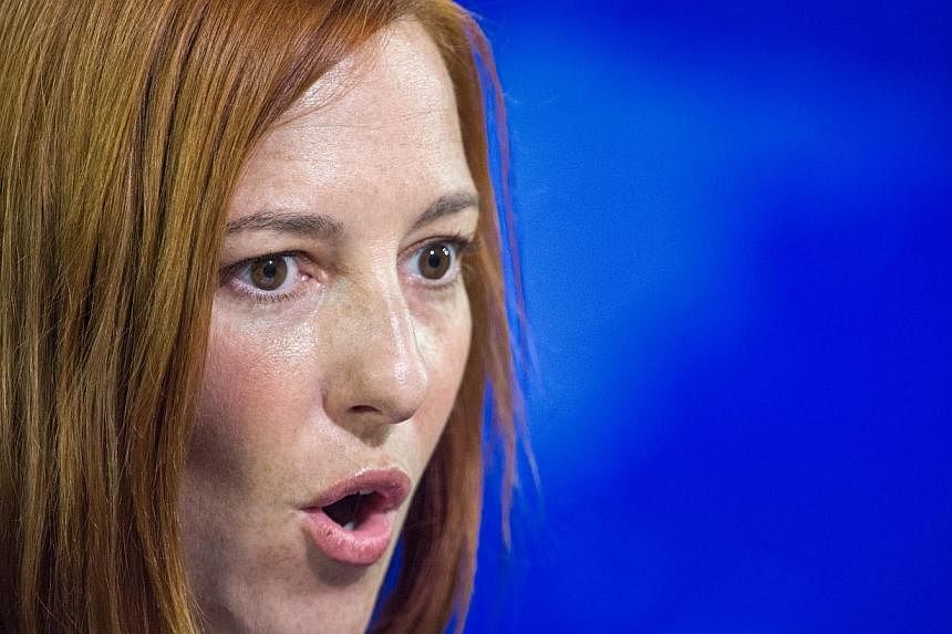 US State Department press secretary Jen Psaki (above, in a July 2014 file photo) told reporters the US was determining "at what level and in what capacity and when" Washington would participate in talks between the Israelis and Palestinians aimed at 