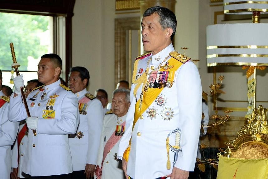 This handout photograph from Parliament received and taken on Aug 7, 2014 shows Thai Crown Prince Maha Vajiralongkorn attending the opening of the National Legislative Assembly in Bangkok.&nbsp;Thailand inaugurated a new national assembly dominated b