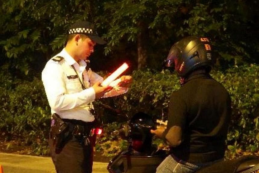 Nineteen motorists were arrested for drink-driving during an island-wide operation early on Thursday, Aug 7, 2014. -- PHOTO:&nbsp;SINGAPORE POLICE FORCE