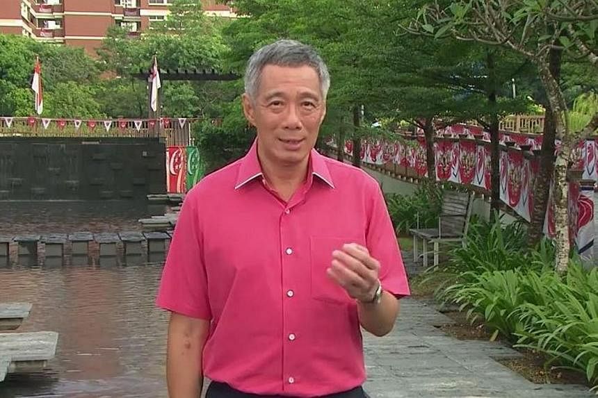 Prime Minister Lee Hsien Loong in his annual National Day message on Friday gave assurance to those approaching retirement that they will be taken care of, and to the young that they will all be given a chance to achieve their potential. -- PHOTO: PR