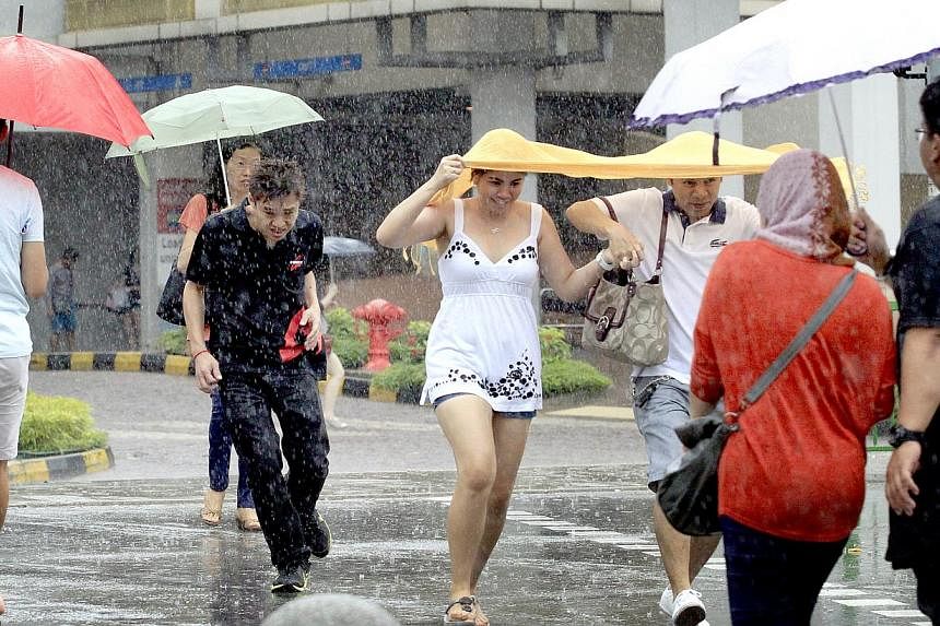 Thundery showers can be expected over northern and eastern Singapore on Sunday afternoon, the National Environment Agency (NEA) said on its website on Aug 10. -- PHOTO: ST FILE