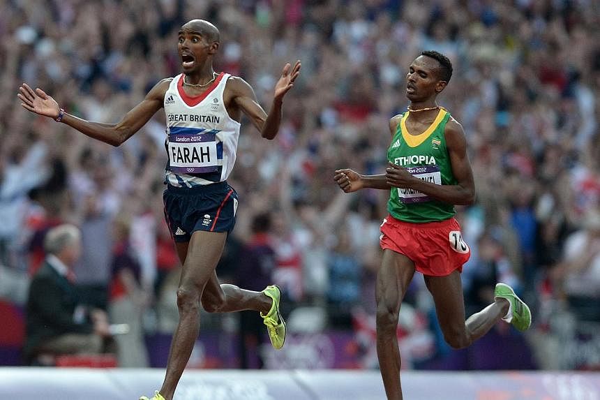 British runner Mo Farah is euphoric after winning the 5,000m from Ethiopia’s Dejen Gebremeskel on August 11, 2012 to capture the gold medal at the London Olympic Games. He missed the recent Commonwealth Games in Glasgow after&nbsp;collapsing and kn