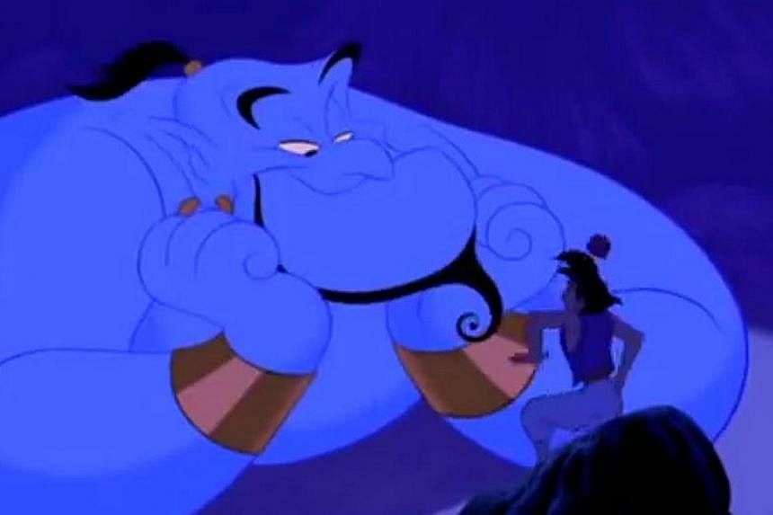 Robin Williams' character Genie from the movie Aladdin.&nbsp;-- PHOTO: SCREENGRAB FROM YOUTUBE