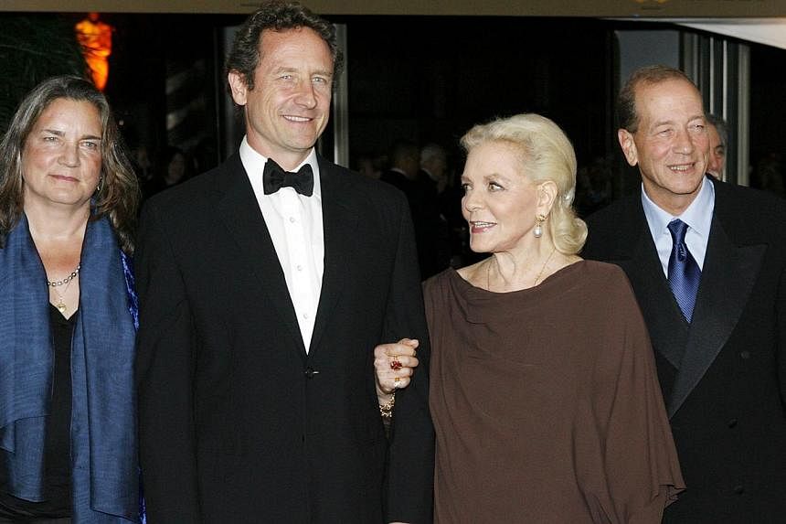 Actress Lauren Bacall (second from right) poses with her children Leslie Bogart, Sam Robards and Stephen Humphrey Bogart (from left) at the Academy of Motion Picture Arts &amp; Sciences 2009 Governor Awards in Hollywood, California, in this file pict