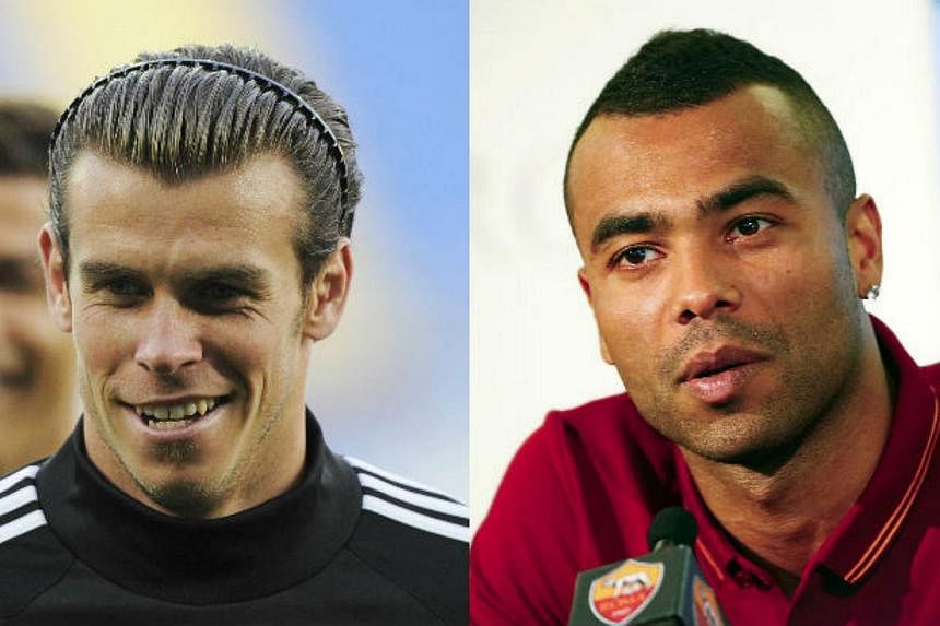 Real Madrid's Gareth Bale (left) and Roma's Ashley Cole. -- PHOTOS: REUTERS