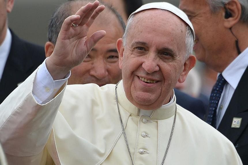 Pope Francis sent an unprecedented goodwill message to China's leadership on Thursday, offering his blessings to a nation mired in a long-running battle with the Vatican for control of its Catholic community. &nbsp;-- PHOTO: AFP&nbsp;