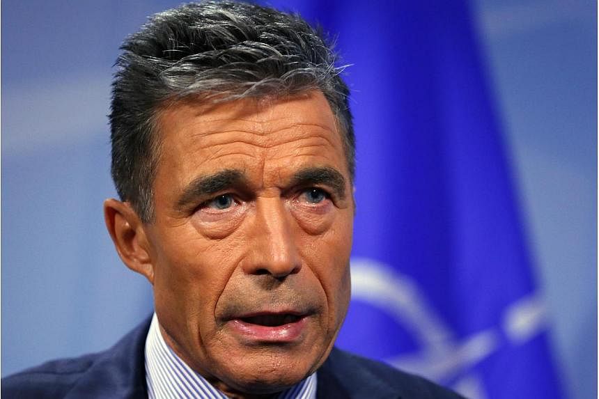 Nato Secretary-General Anders Fogh Rasmussen speaks during an interview with Reuters at the Alliance headquarters in Brussels August 11, 2014. In Iceland on Wednesday, he&nbsp;said Russia hoped to establish a sphere of Russian influence in surroundin