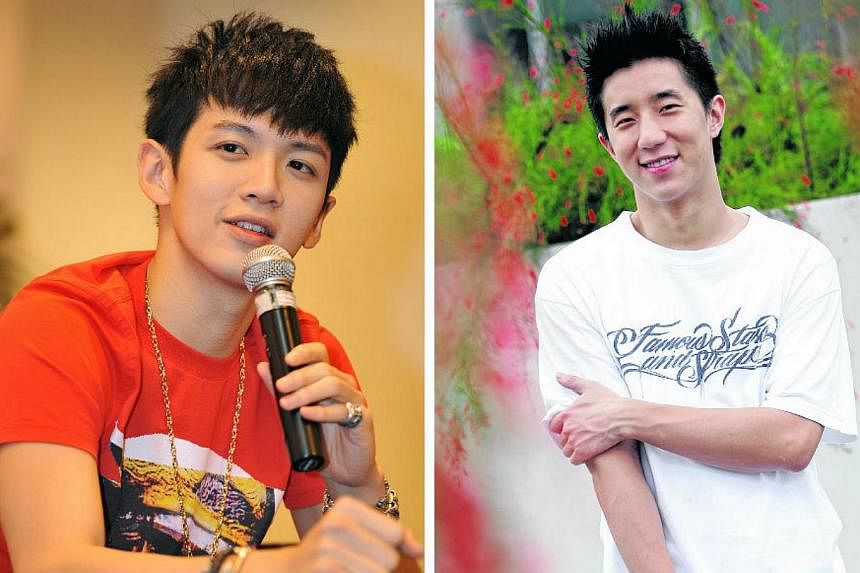 Beijing police have confirmed the arrests of Taiwanese actor Kai Ko (left) and Jaycee Chan, the son of actor Jackie Chan, for marijuana use. -- PHOTO: THE NEW PAPER FILE&nbsp;