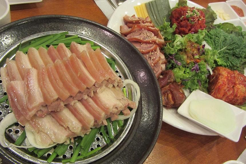 Bossam (steamed pork belly). -- PHOTO:&nbsp;KOREA TOURISM ORGANISATION