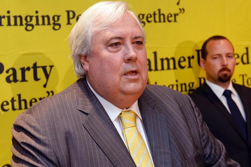 Outspoken Australian tycoon Clive Palmer has labelled the Chinese government "mongrels" who "shoot their own people" in a televised tirade that was criticised by Canberra on Tuesday as "hugely damaging". -- PHOTO: AFP