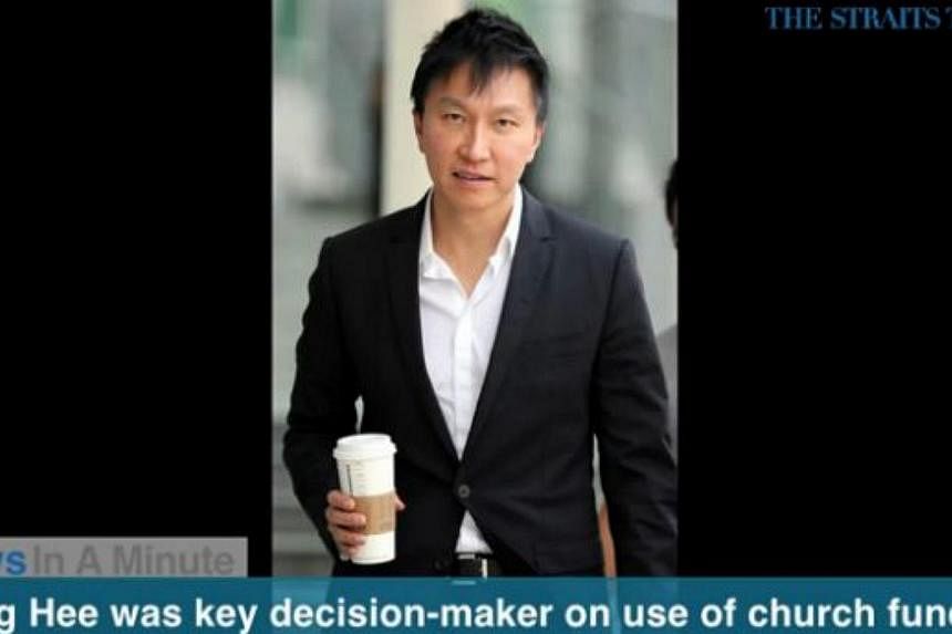 In today's News In A Minute, we look at how the prosecution said City Harvest Church founder Kong Hee made the decision to sink church funds into his wife Sun Ho's music career in the United States. -- PHOTO: SCREENGRAB FROM RAZORTV