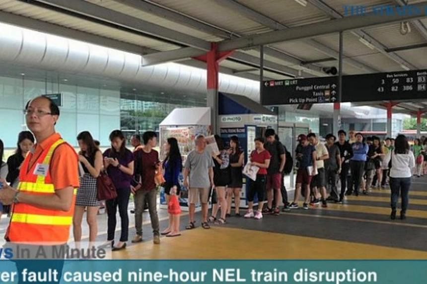 In today's News In A Minute, we look at a power fault that caused a nine-hour train service disruption on the North-East Line.&nbsp;-- SCREENGRAB FROM RAZORTV VIDEO