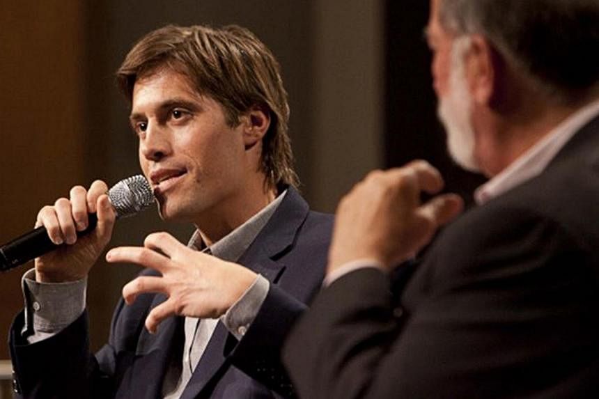 US journalist James Foley speaks at Northwestern University's Medill School of Journalism, Media, Integrated Marketing Communications in Evanston, Illinois, after being released from imprisonment in Libya, in this 2011 handout photo provided by North