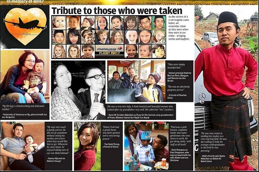 The Star Online pays tribute to the Malaysian victims of Flight MH17 -- PHOTO: THE STAR/ASIA NEWS NETWORK