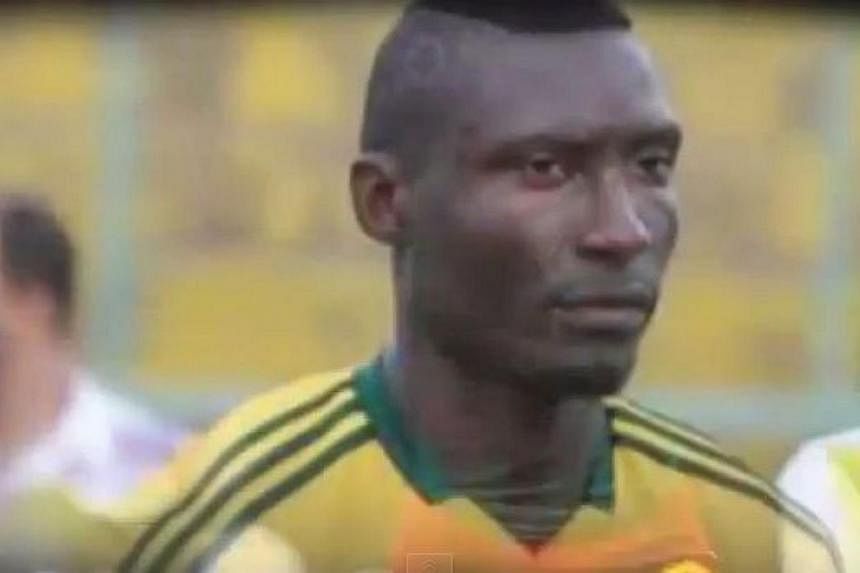 Cameroon striker Albert Ebosse. -- PHOTO: SCREENGRAB FROM YOUTUBE