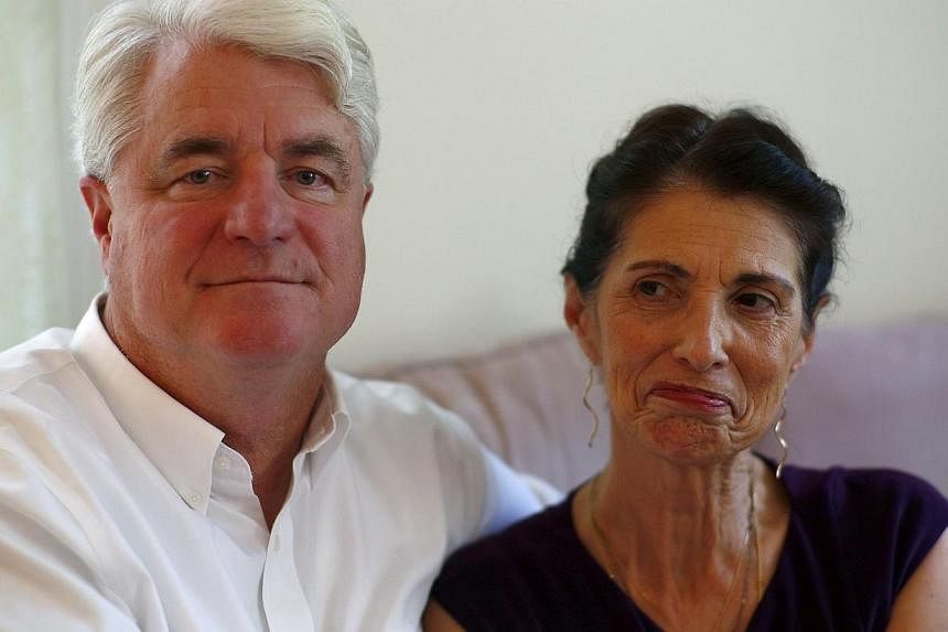 Diane and John Foley, parents of journalilst James Foley, sit for a portrait at their home during an interview on Aug 24, 2014, in Rochester, New Hampshire. -- PHOTO: AFP