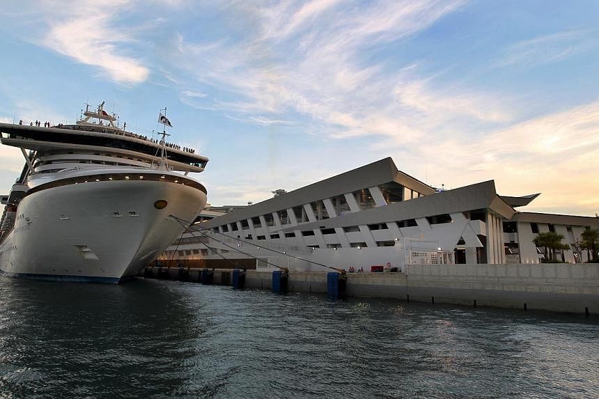 The improvements to the Marina Bay Cruise Centre, in response to problems like immigration bottlenecks and a lack of cabs previously, will be completed in time for the November high season, terminal operator Sats-Creuers said. &nbsp;-- ST PHOTO: CHEW