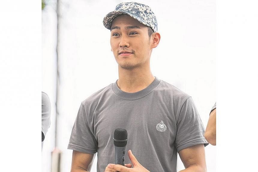 Wesley Wong, the son of famous Hong Kong acting couple Melvin Wong and Angie Chiu. is part of the cast for the third instalment of the popular national service movie series by Jack Neo, Ah Boys To Men. -- PHOTO:&nbsp;GOLDEN VILLAGE PICTURES