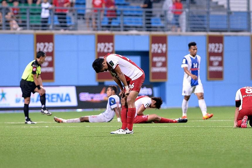 A late equaliser by substitute Faris Ramli earned the LionsXII a 2-2 draw against Johor Darul Takzim II (JDT II) in a Malaysia Cup Group A game at Jalan Besar Stadium on Tuesday night. -- ST PHOTO: DESMOND WEE