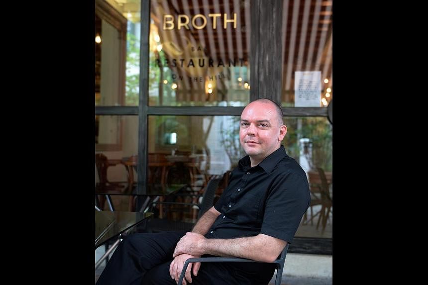 Adelaide-born Steven Hansen (above) is unlikely to reopen Broth, but plans to open a pop-up concept. -- ST PHOTO: AZIZ HUSSIN