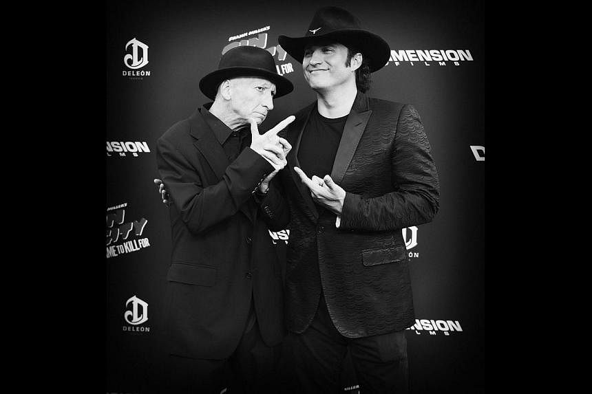 Frank Miller (left) and Robert Rodriguez co-directed the Sin City sequel. -- PHOTO: AGENCE FRANCE-PRESSE