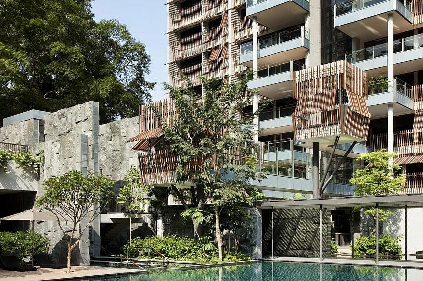 Goodwood Residence apartments, located along Bukit Timah Road and next to Goodwood Hill.&nbsp;Property group GuocoLand has posted a full year net profit of $304.2 million, up from $40.5 million last year. -- PHOTO:&nbsp;PATRICK BINGHAM HALL