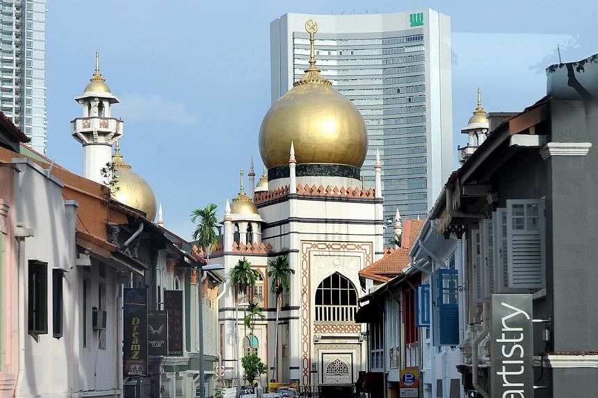 The survey will cover various aspects of mosques such as inclusivity of leadership and mosques’ impact in dealing with Muslims’ social challenges. Seen above is Sultan Mosque in Kampong Glam. -- ST PHOTO: LIM SIN THAI